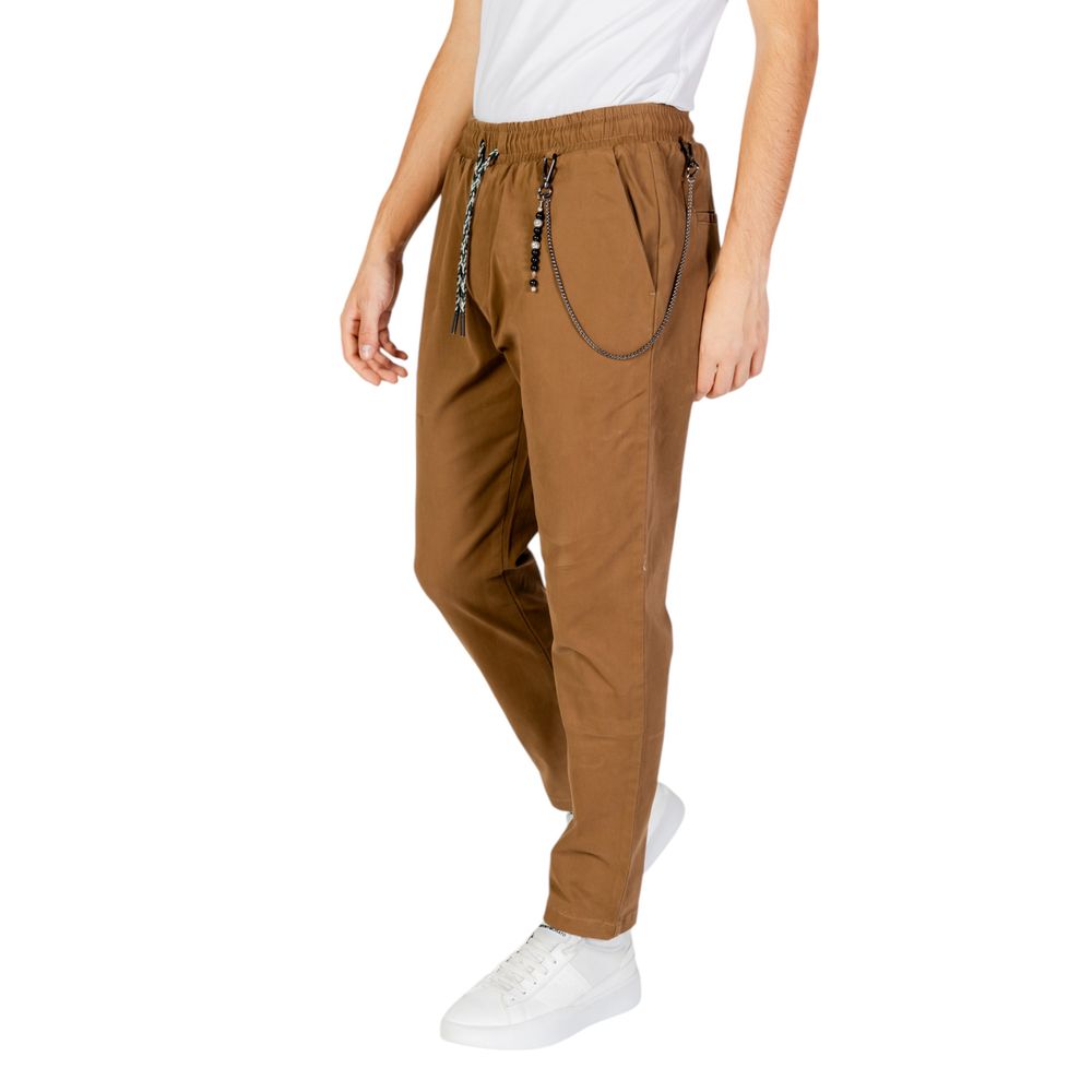 Brown Cotton Jeans & Pant