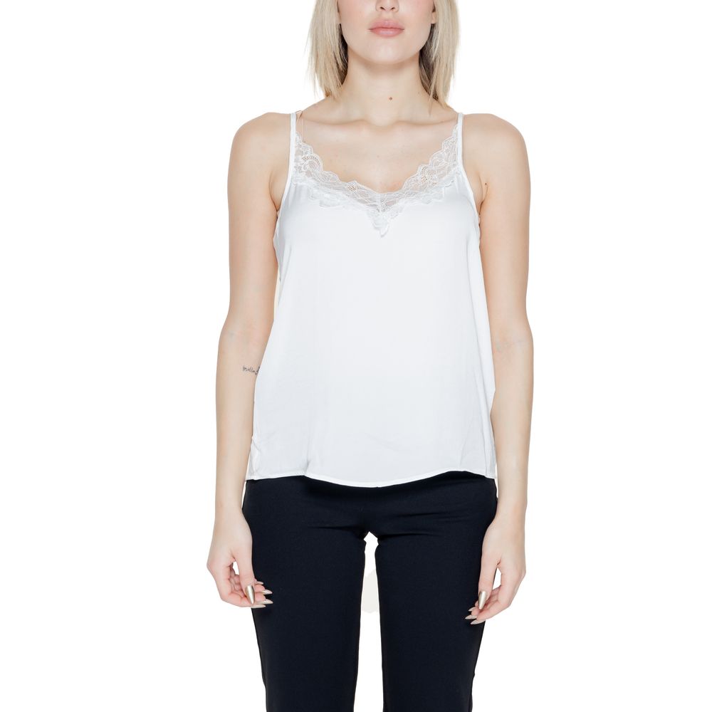 White Polyester Tops & T-Shirt