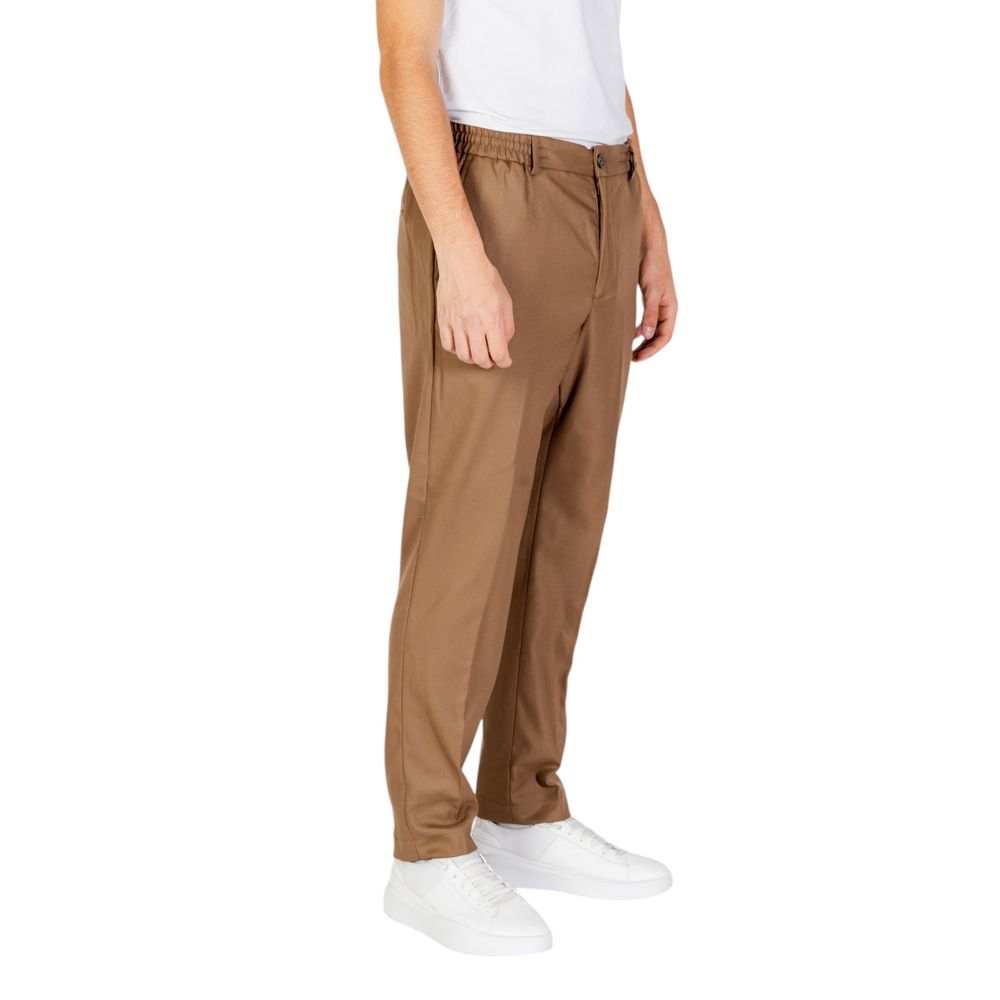 Beige Polyester Jeans & Pant