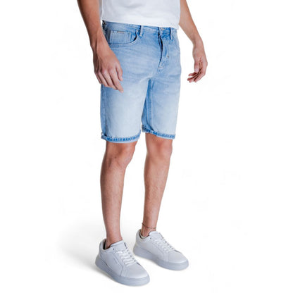 Light Blue Cotton Short