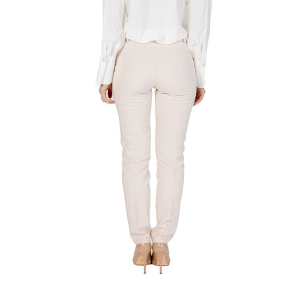 Beige Polyester Jeans & Pant