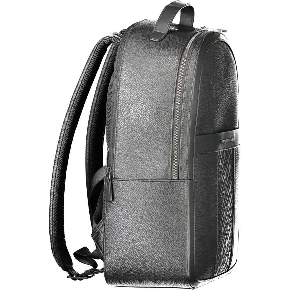 "Black Polyethylene Men Backpack"