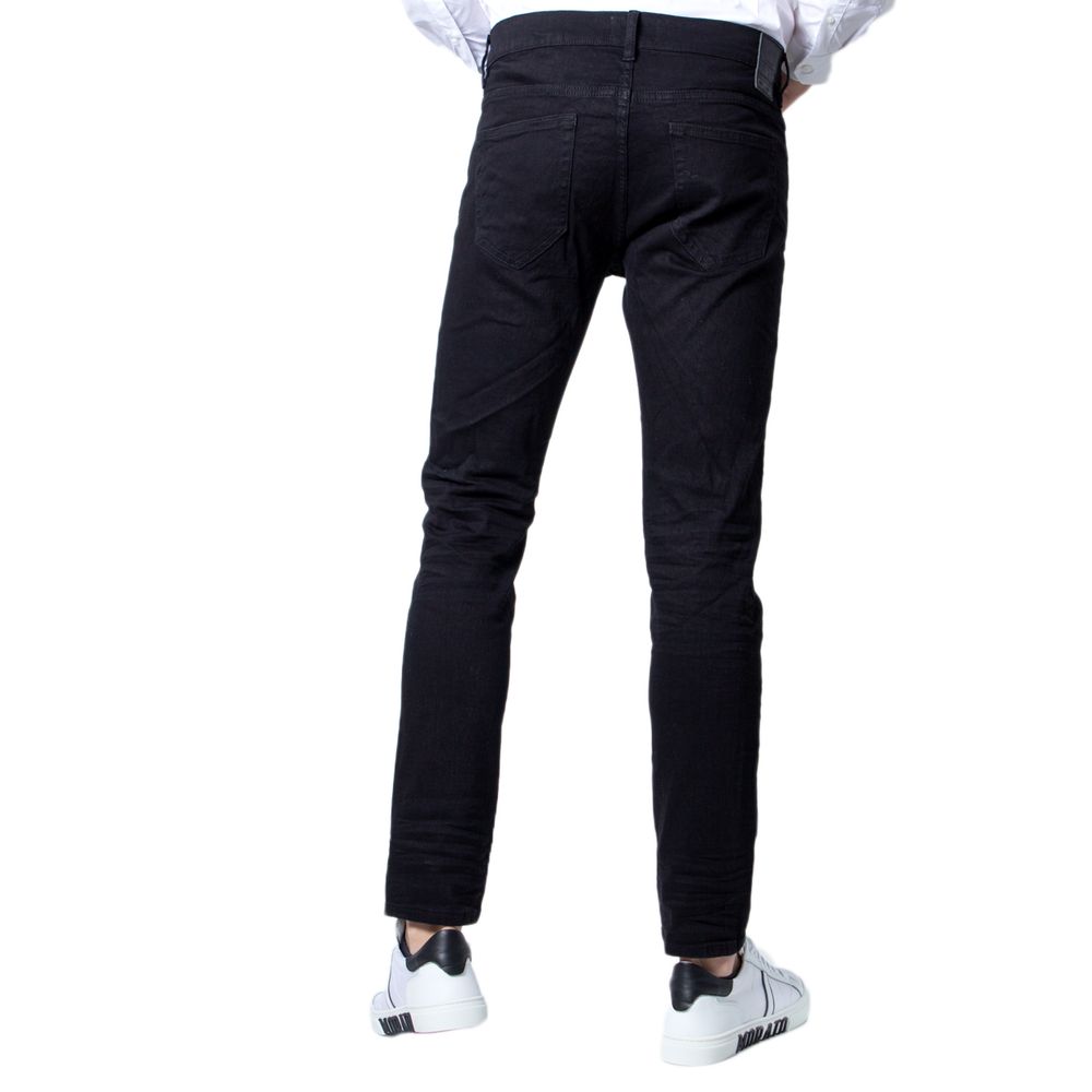 Black Cotton Jeans & Pant