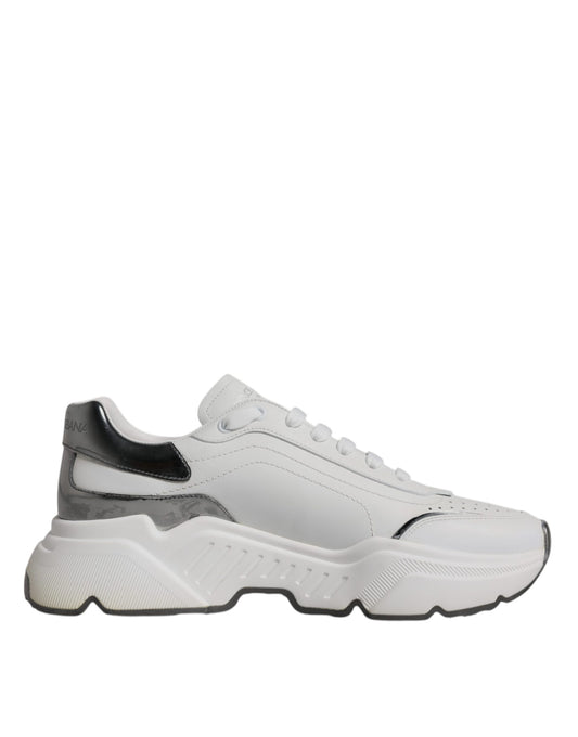 White Silver DAYMASTER Leather Men Sneakers Shoes