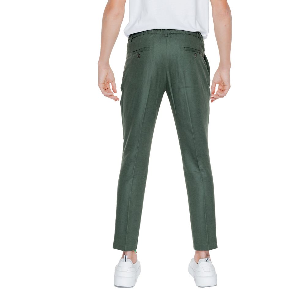 Green Linen Jeans & Pant