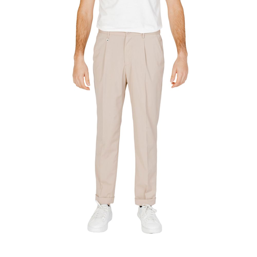 Beige Polyester Jeans & Pant