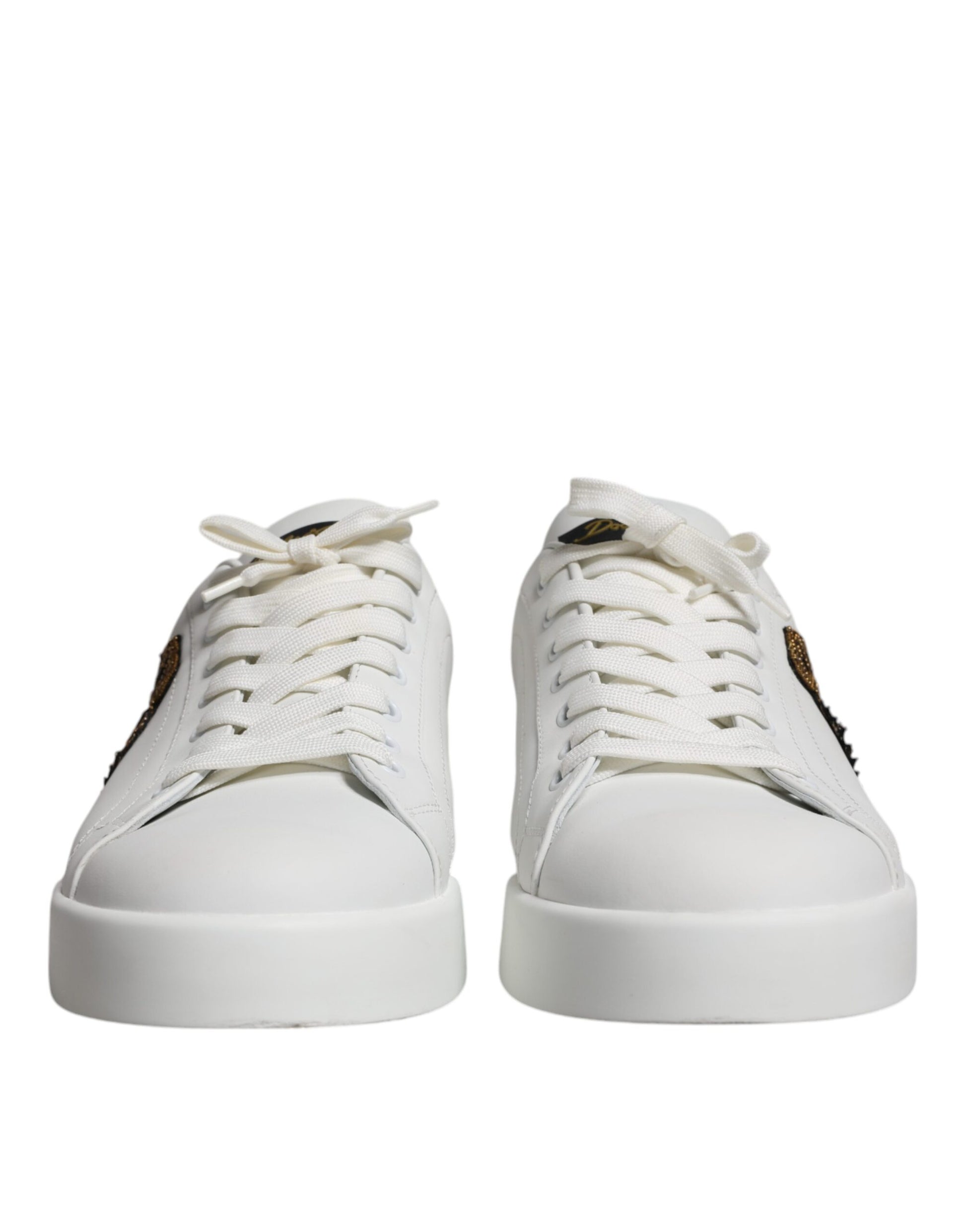 White Leather DG Logo Casual Low Top Sneakers Shoes