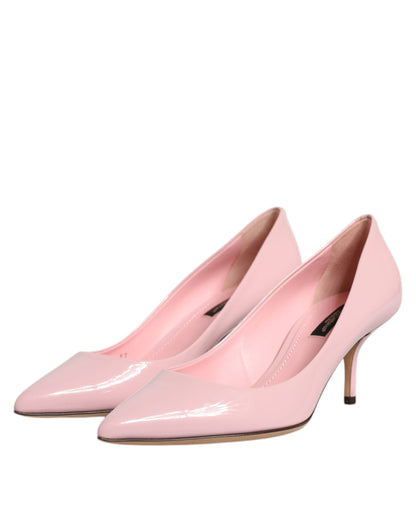 Light Pink Patent Leather Heels Pumps Shoes