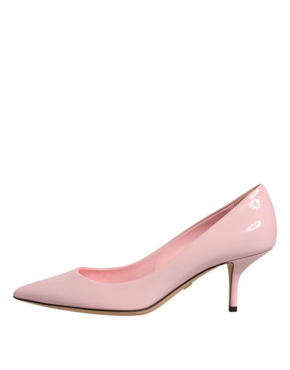 Light Pink Patent Leather Heels Pumps Shoes