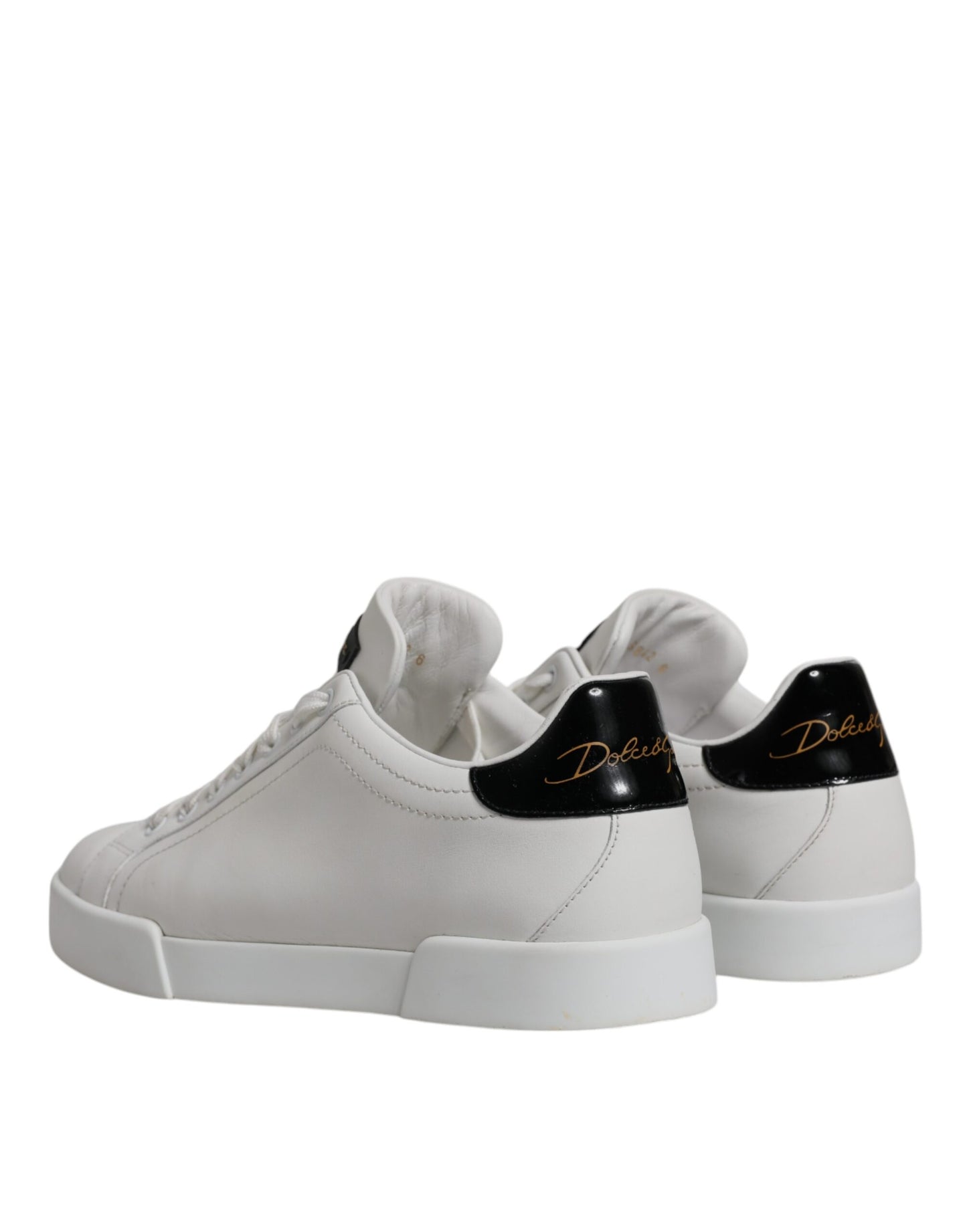 White Leather Classic Low Top Sneakers Shoes