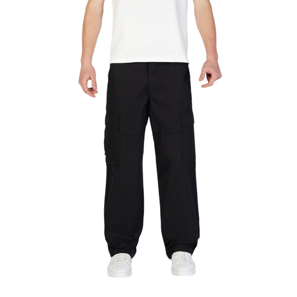 Black Cotton Jeans & Pant