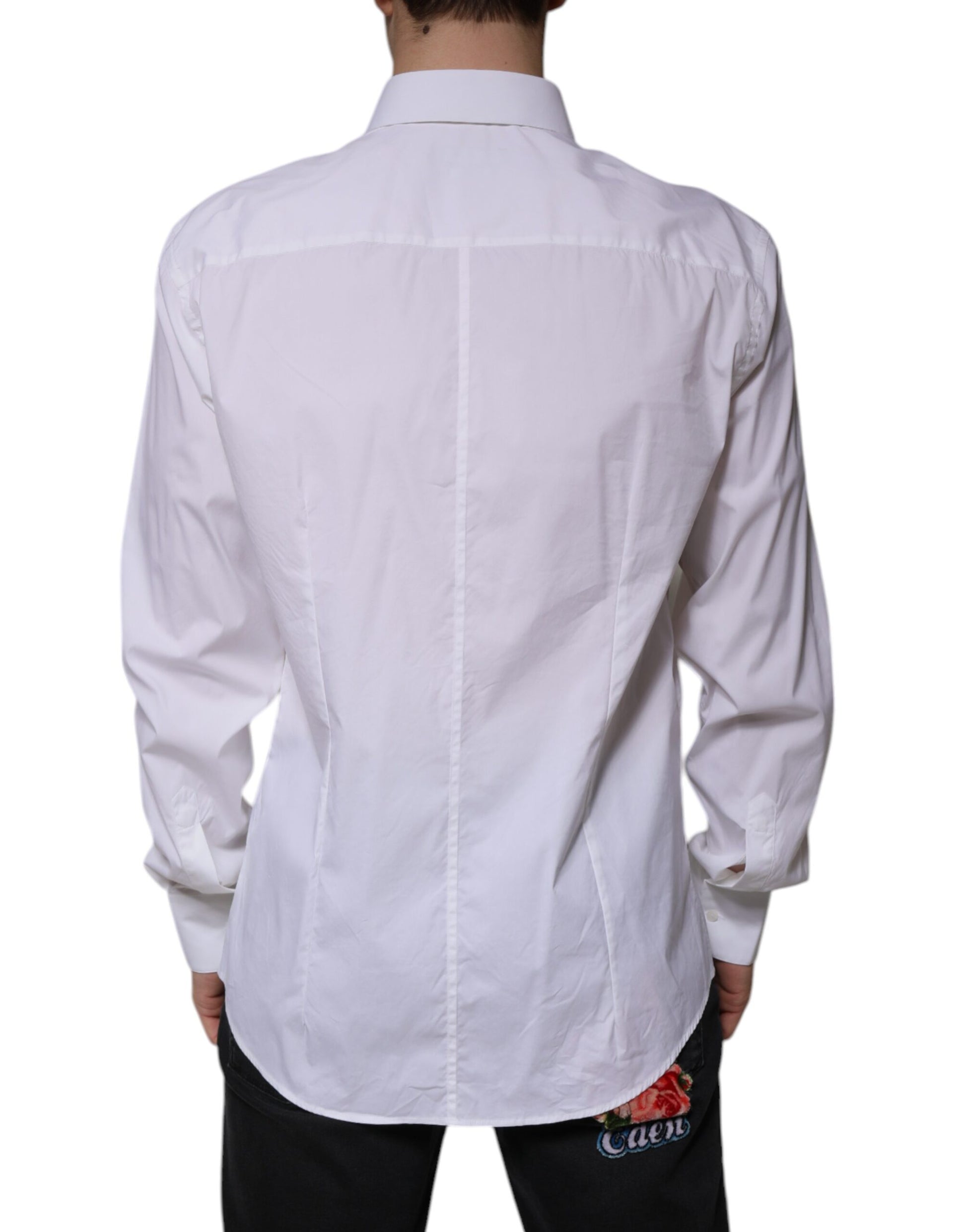 White Cotton Slim Fit MARTINI Dress Shirt