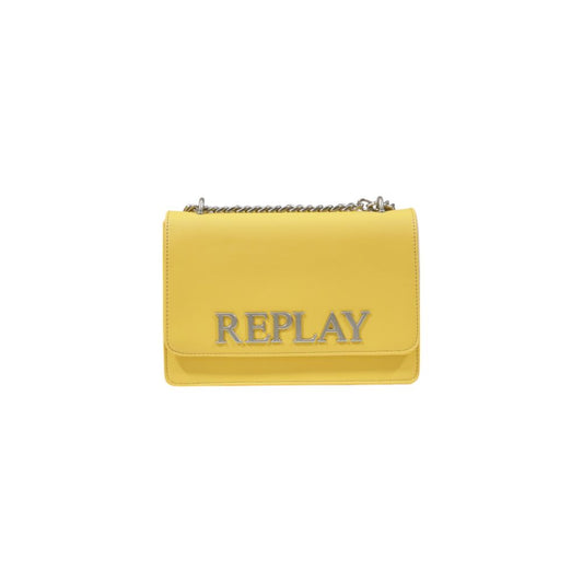 Yellow Polyester Handbag