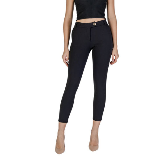 Black Polyester Jeans & Pant