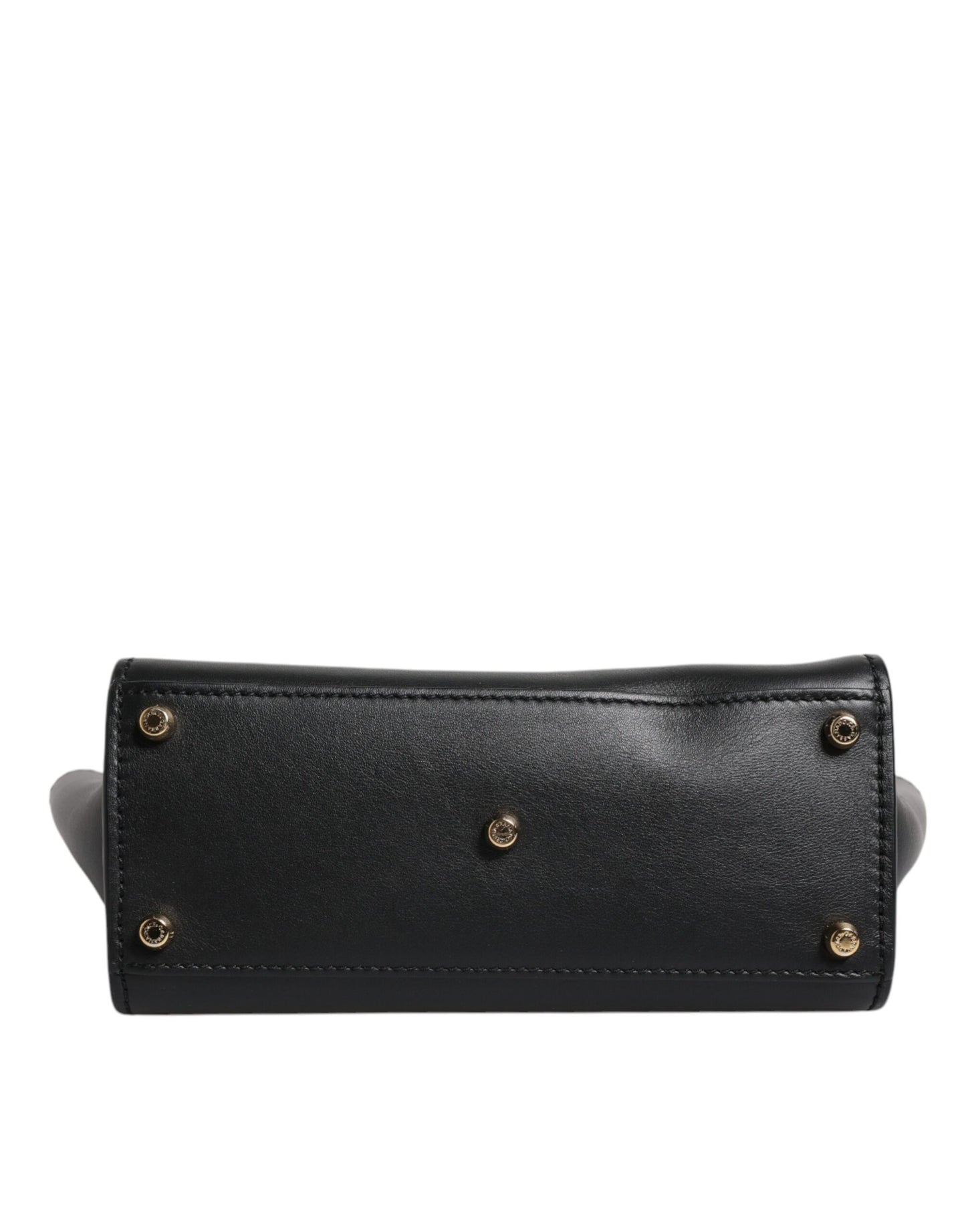 Black Brown Leather Top Handle Sicily Crossbody Bag