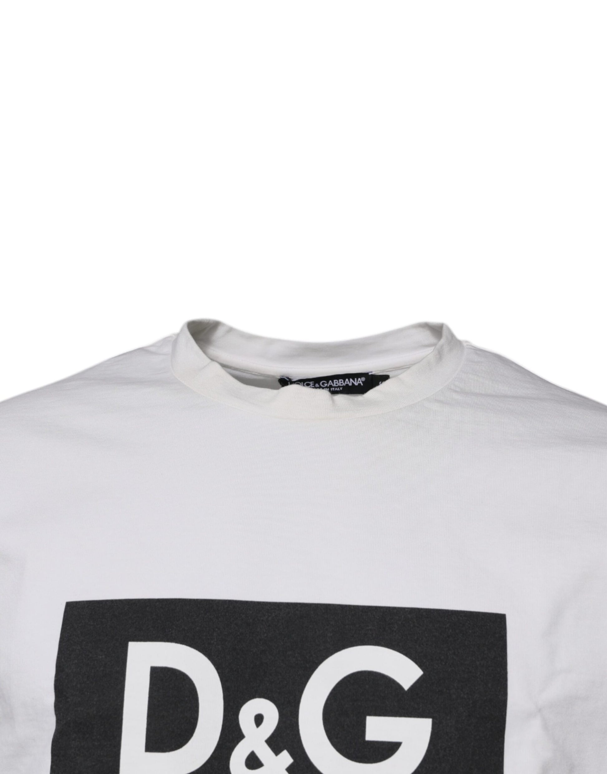 White DG Logo Crew Neck Short Sleeves T-shirt