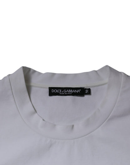 White DG Logo Crew Neck Short Sleeves T-shirt