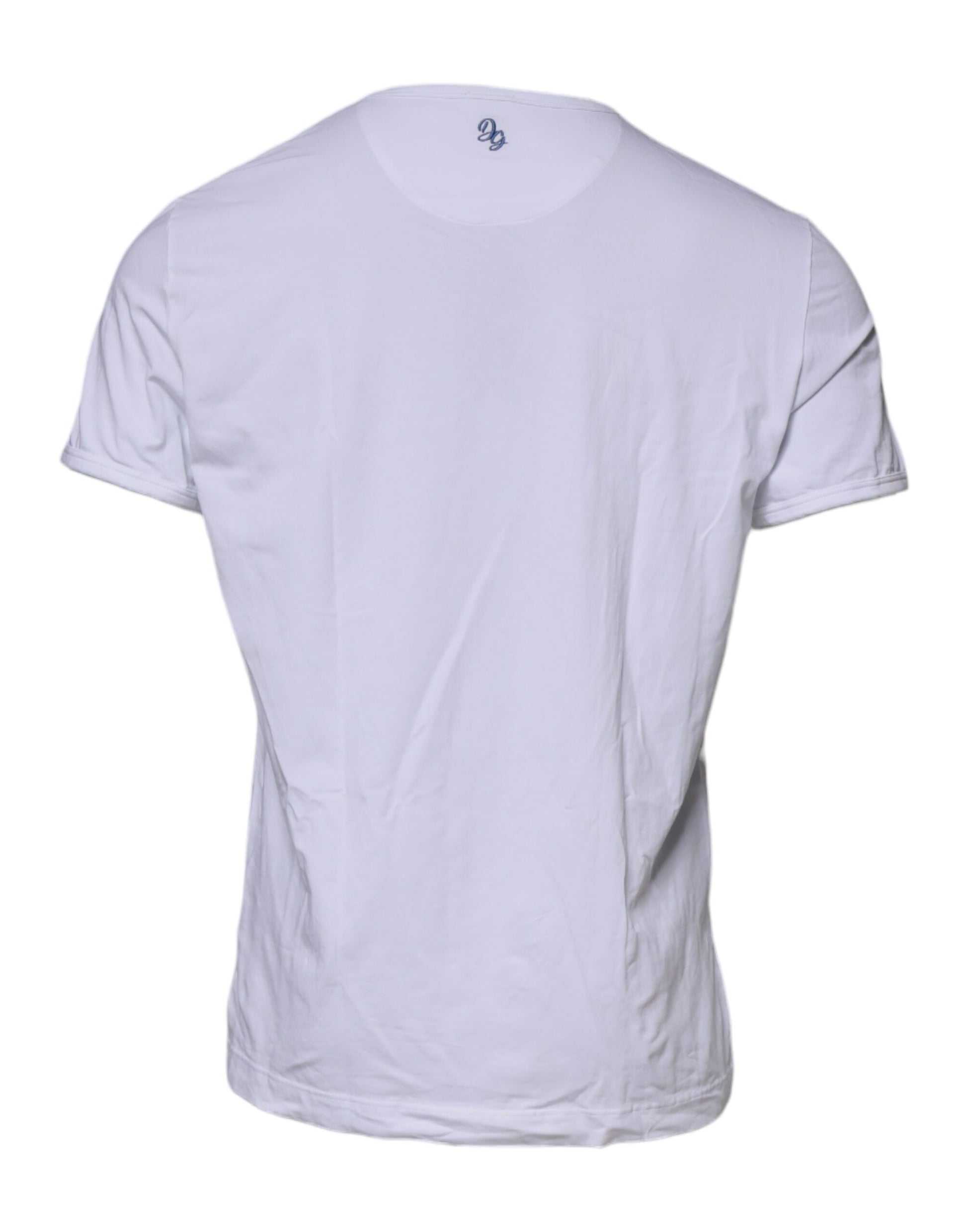 White Cotton Stretch Round Neck Underwear T-shirt