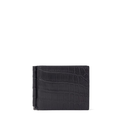 Black Leather Di Crocodile Wallet