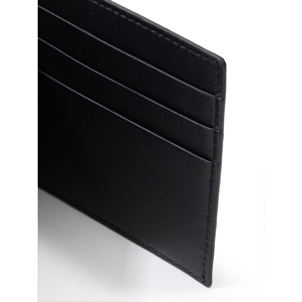 Black Leather Di Crocodile Wallet