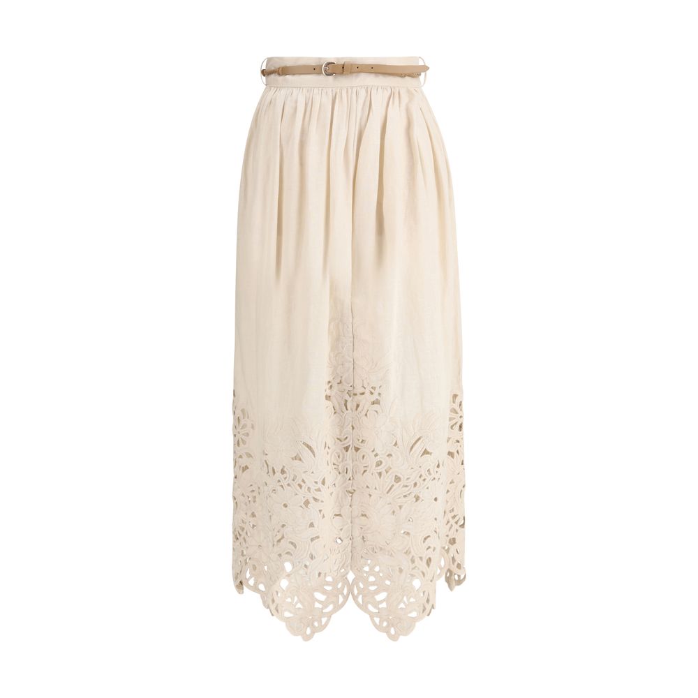 Wylie Embroidered Midi Skirt