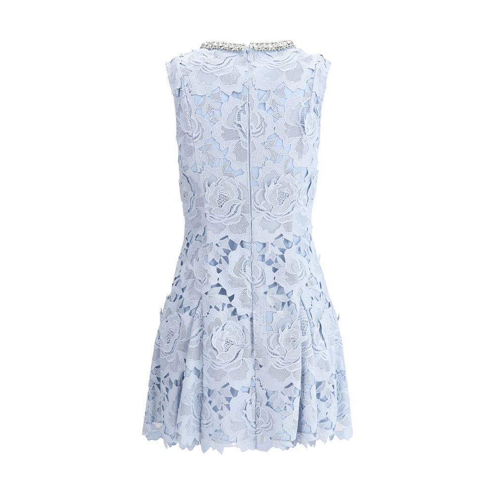 lace Mini Dress with jewel collar