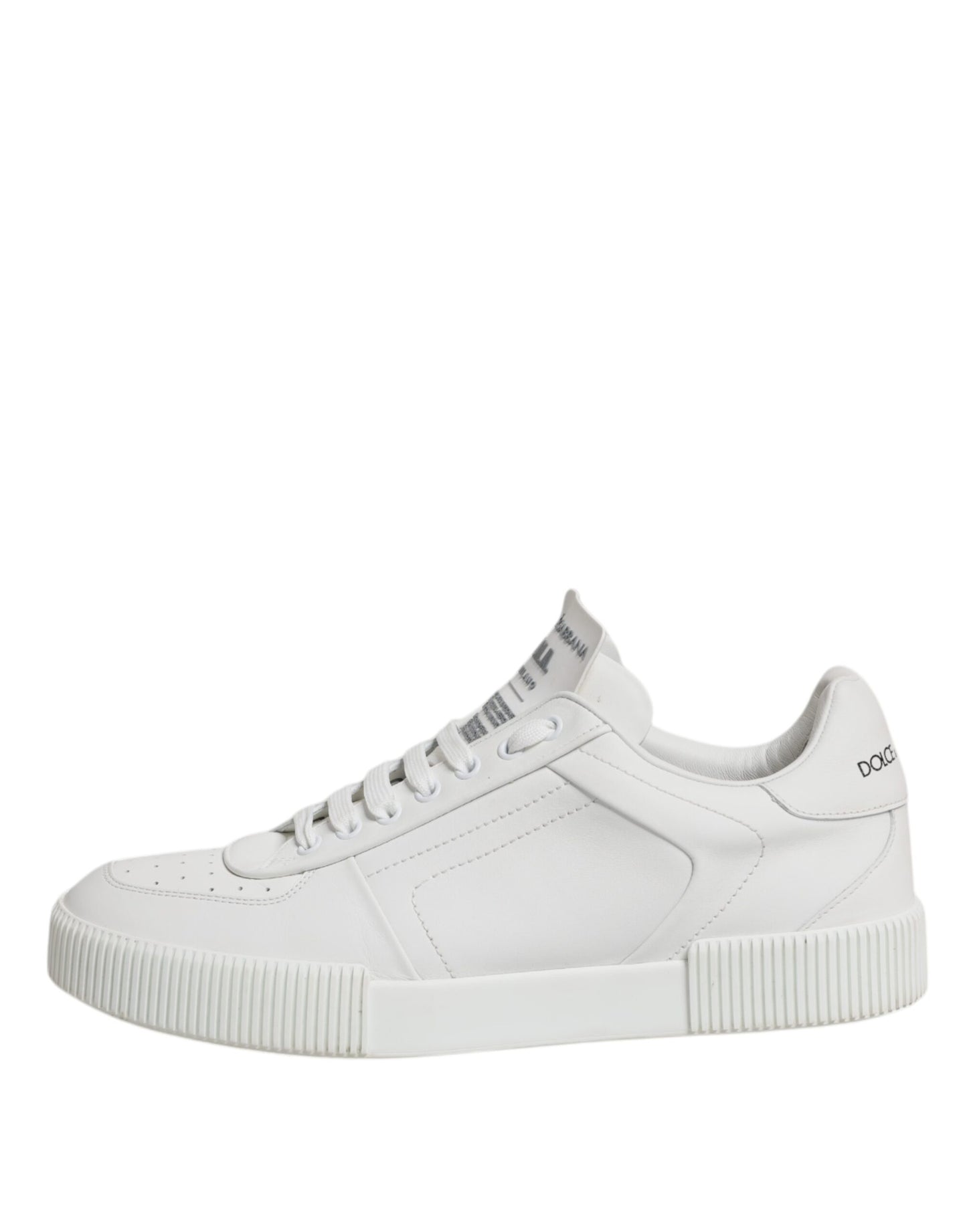 White Miami Leather Low Top Sneakers Shoes