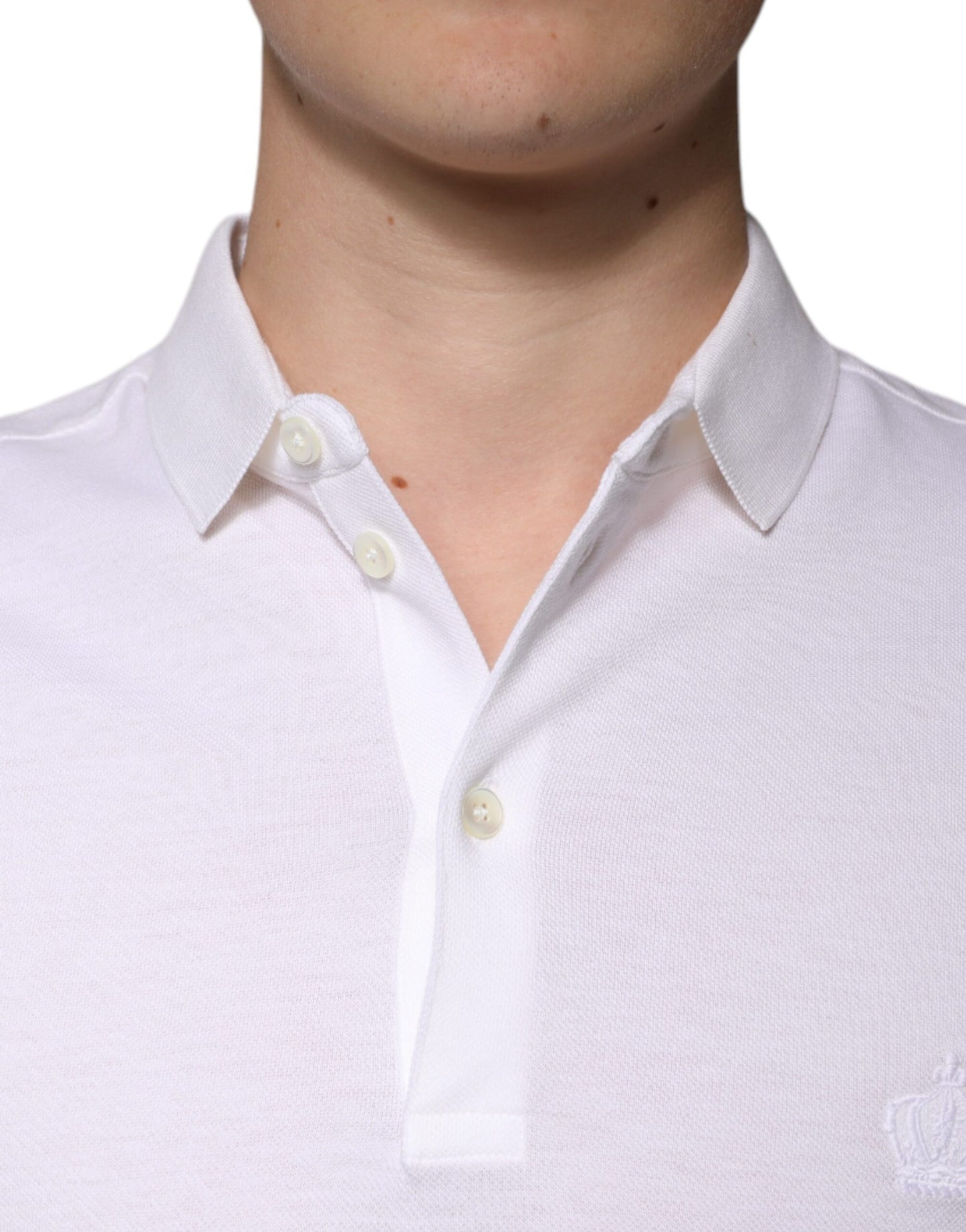 White Collared Short Sleeve Men Polo T-shirt