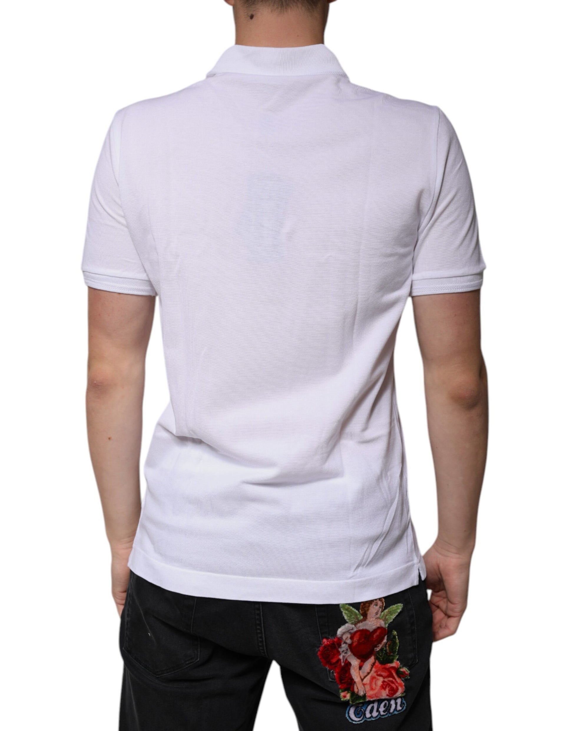 White Collared Short Sleeves Polo T-shirt