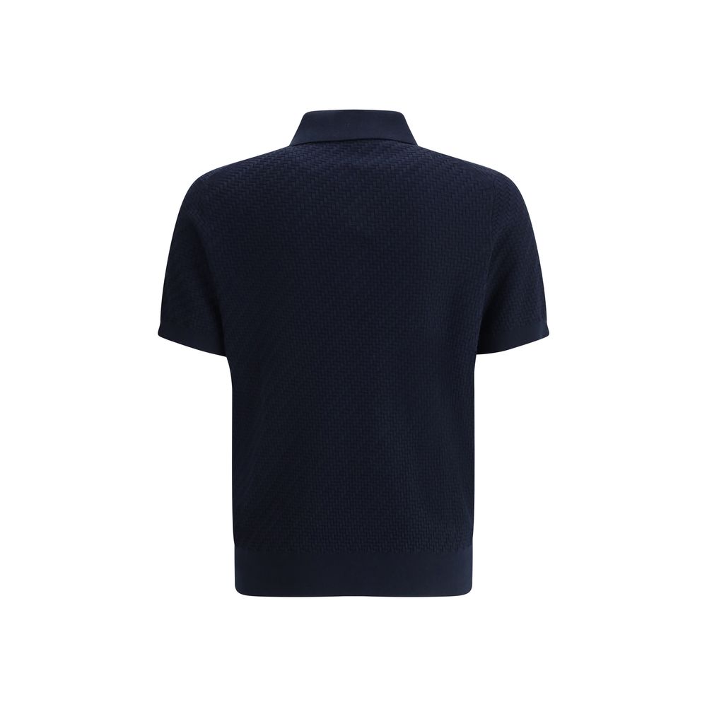 Polo Shirt with woven pattern.