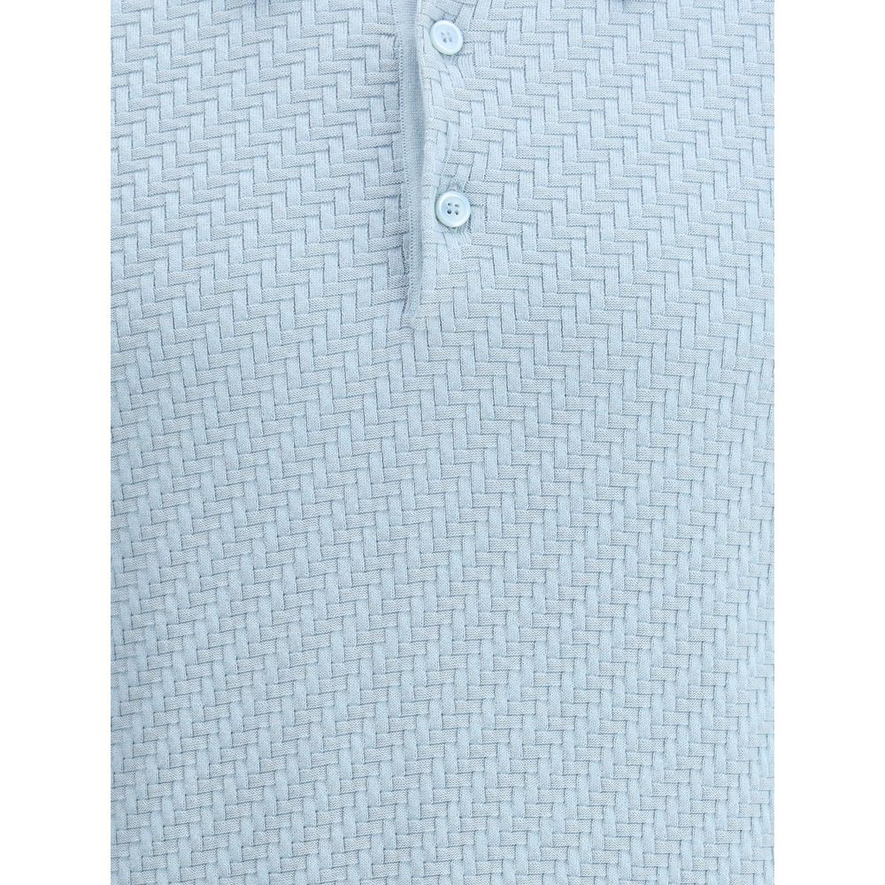 Polo Shirt with woven pattern.