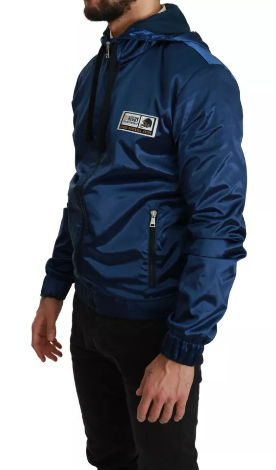 Blue Zipper Hooded DG Sport Sweater