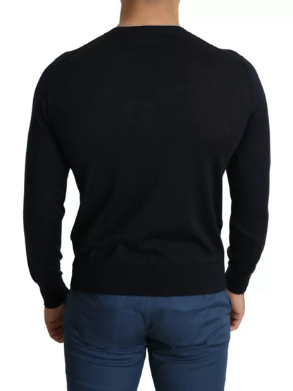 Black Cashmere Crew Neck Sweatshirt Sweater