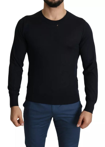 Black Cashmere Crew Neck Sweatshirt Sweater