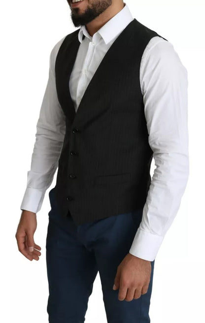 Black Men Formal STAFF Dress Waistcoat Vest