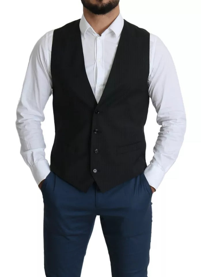 Black Men Formal STAFF Dress Waistcoat Vest