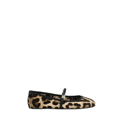 Leopard-print ballerinas