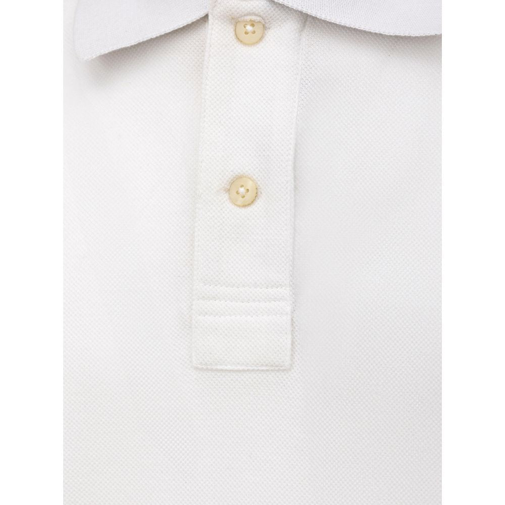 White Cotton Polo Shirt