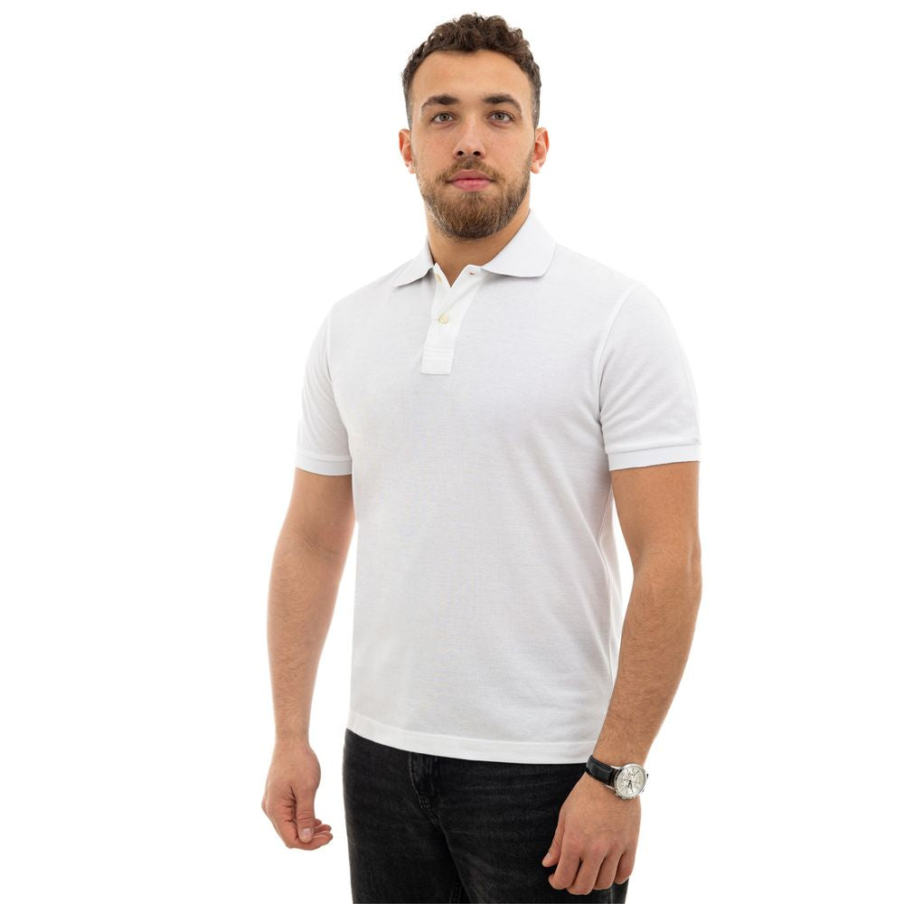 White Cotton Polo Shirt