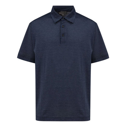 Blue Cotton Polo Shirt