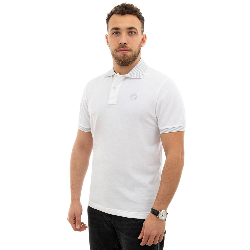 White Cotton Polo Shirt