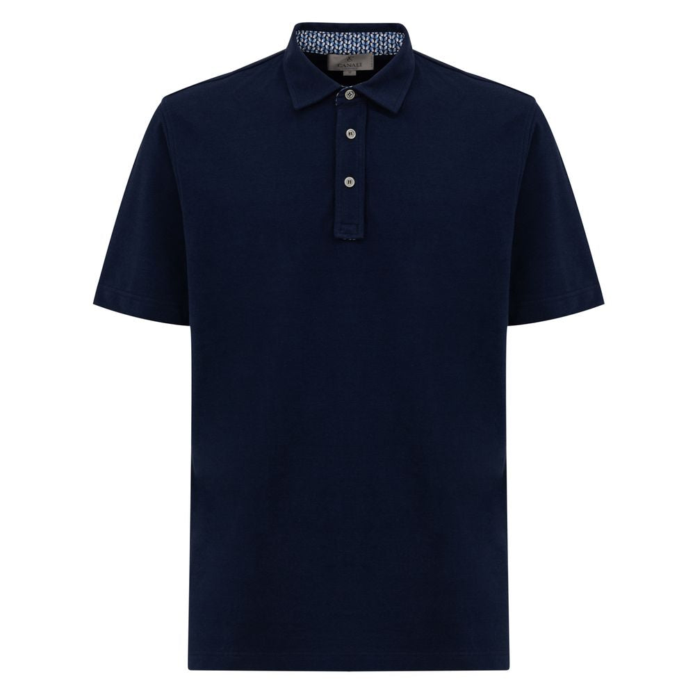 Blue Cotton Polo Shirt