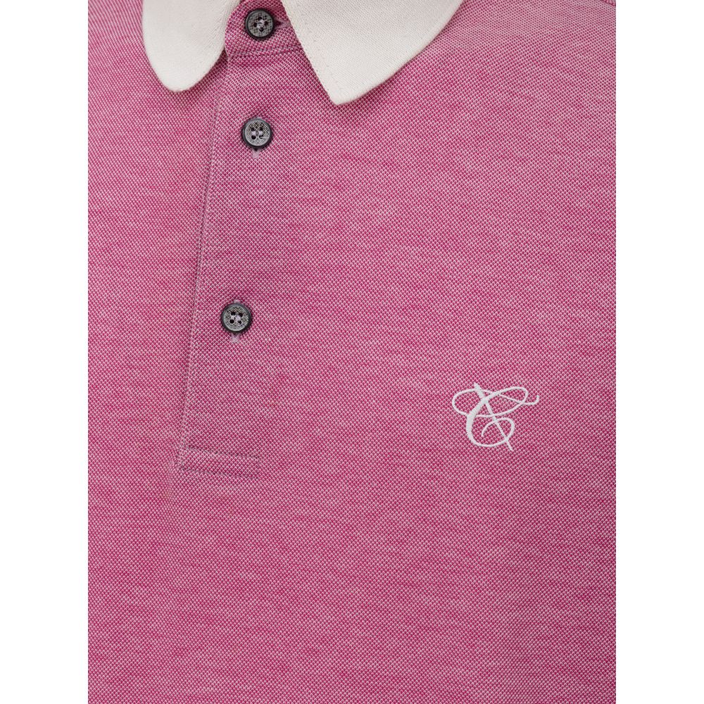 Pink Cotton Polo Shirt