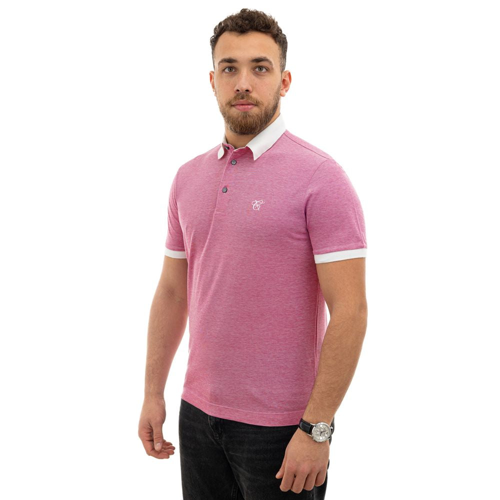 Pink Cotton Polo Shirt