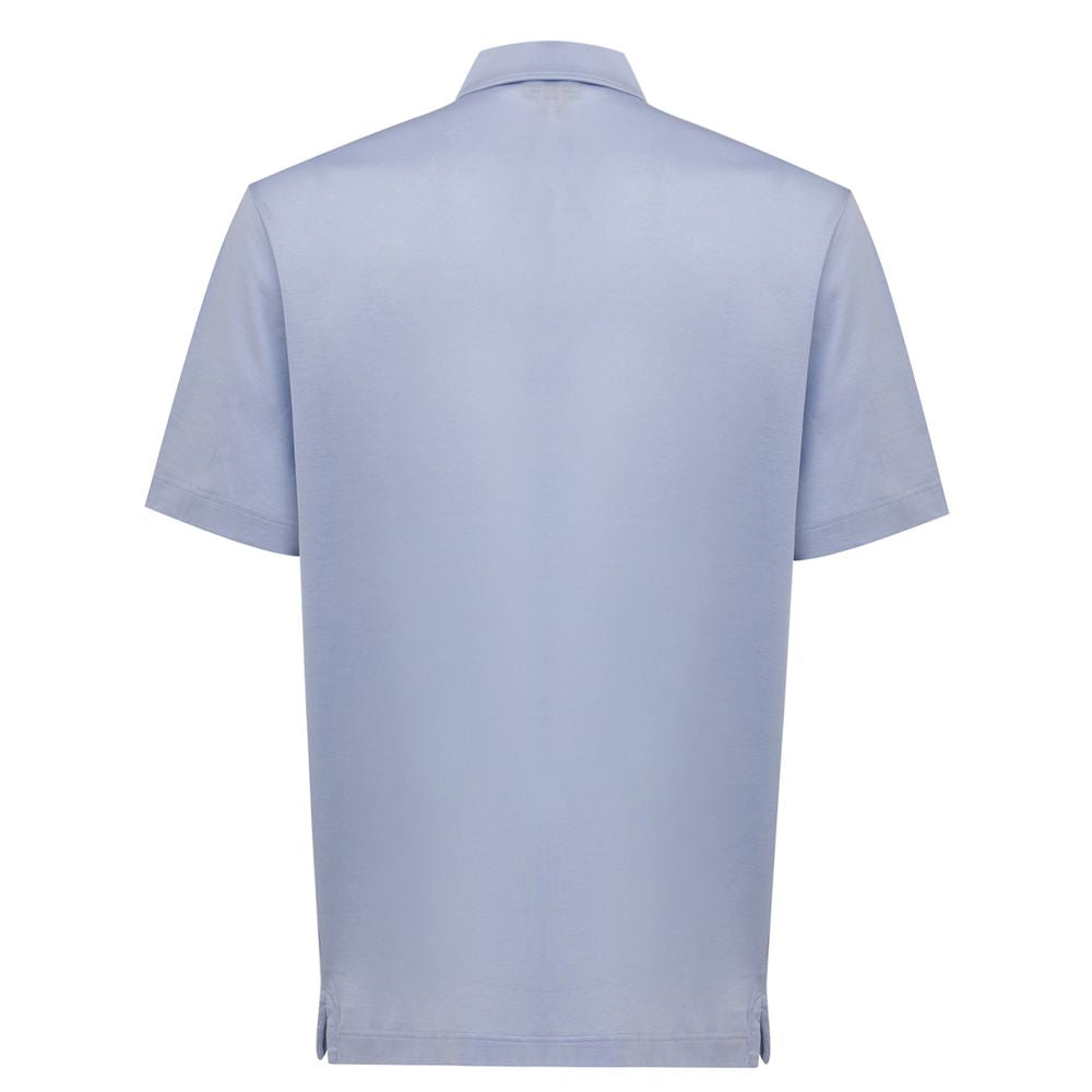 Light Blue Cotton Polo Shirt