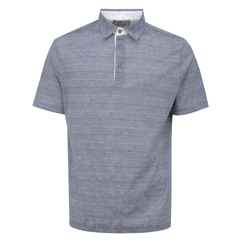 Blue Cotton Polo Shirt