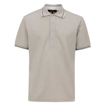 Gray Cotton Polo Shirt