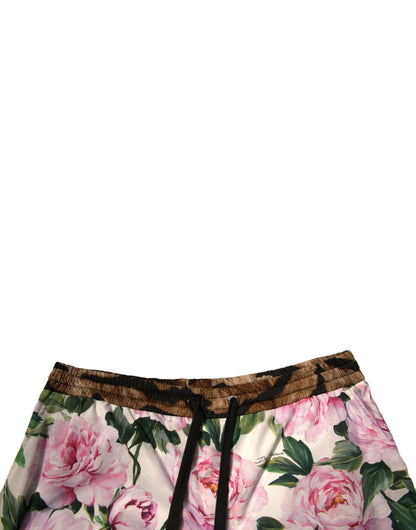 Multicolor Floral Cotton Men Bermuda Shorts