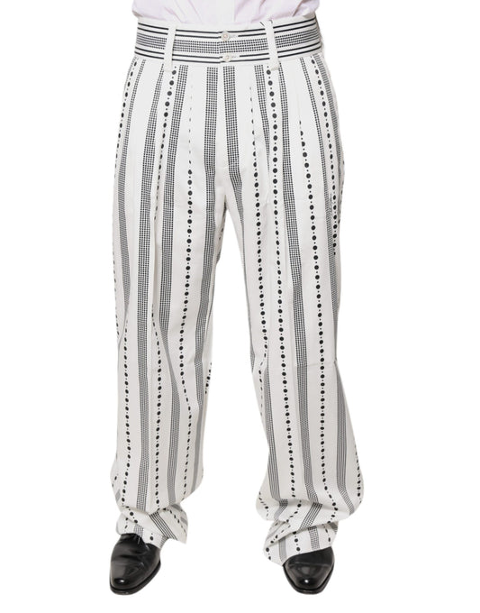 White Straight Formal Dress Pants