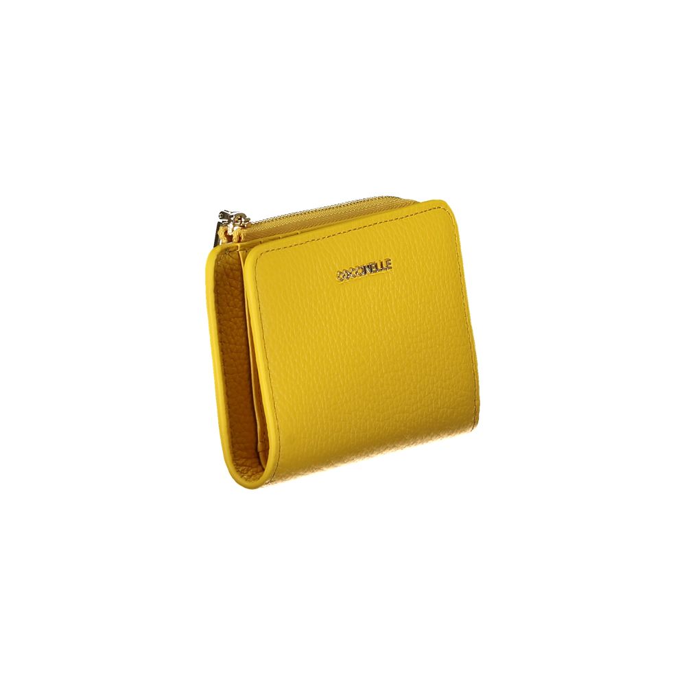 Yellow Leather Women Wallet